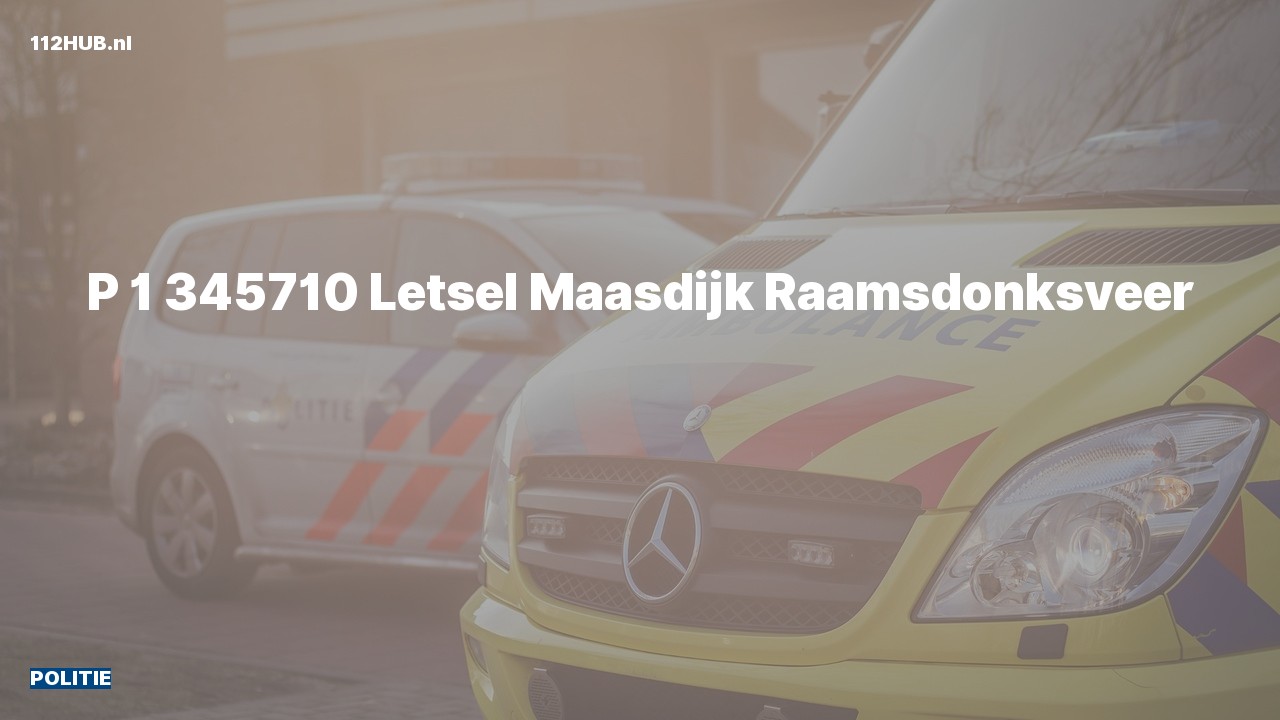 Deelafbeelding voor Politie met spoed naar de Maasdijk in Raamsdonksveer.
