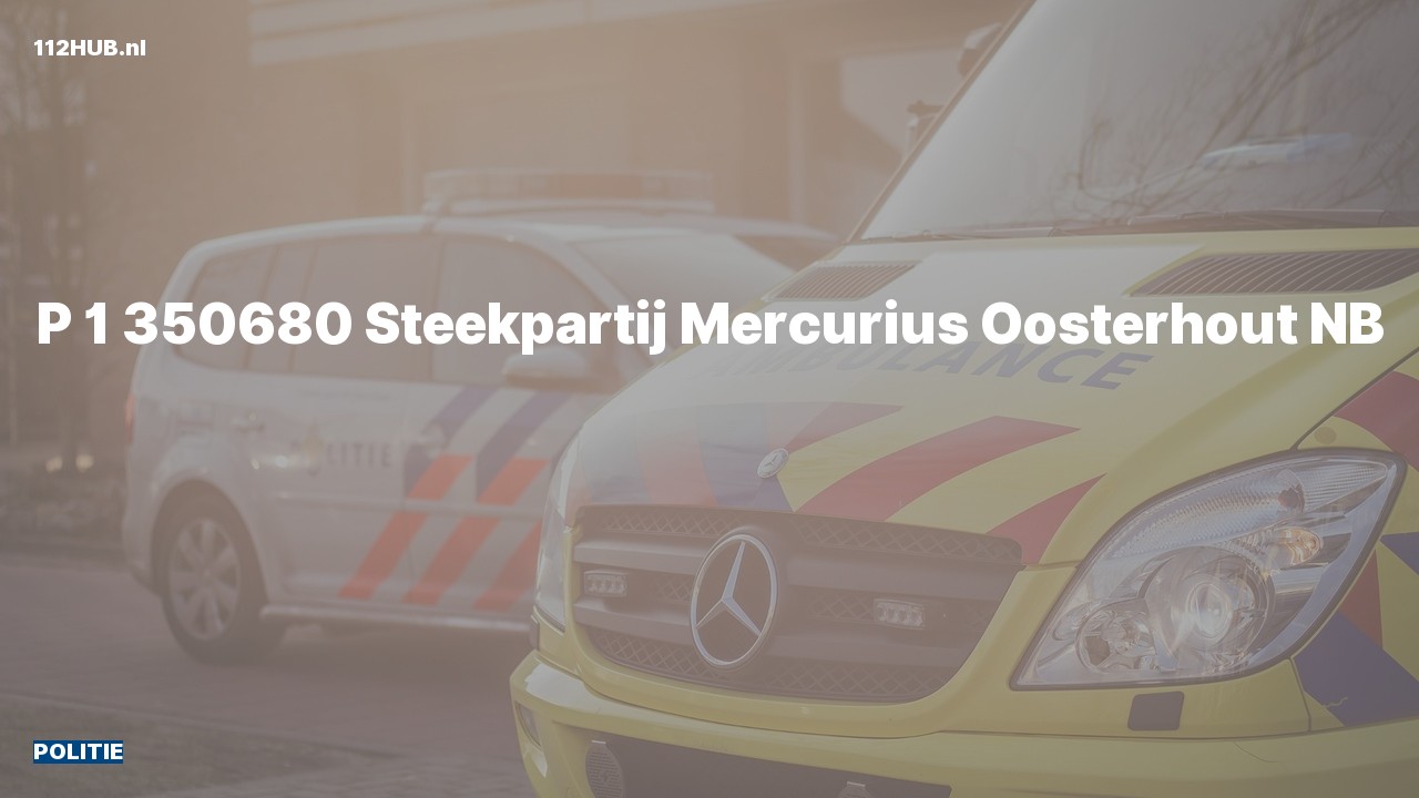 Deelafbeelding voor Politie met spoed naar de Mercurius in Oosterhout.