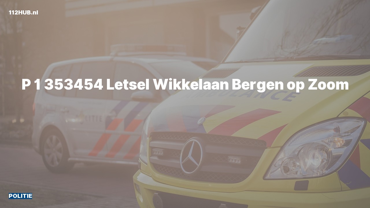 Deelafbeelding voor Politie met spoed naar de Wikkelaan in Bergen op Zoom.