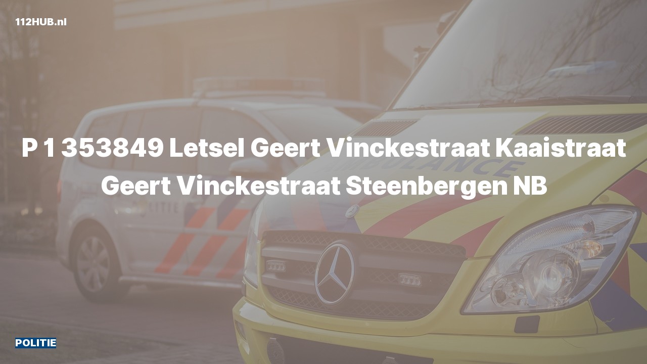 Deelafbeelding voor Politie met spoed naar de Geert Vinckestraat in Steenbergen.