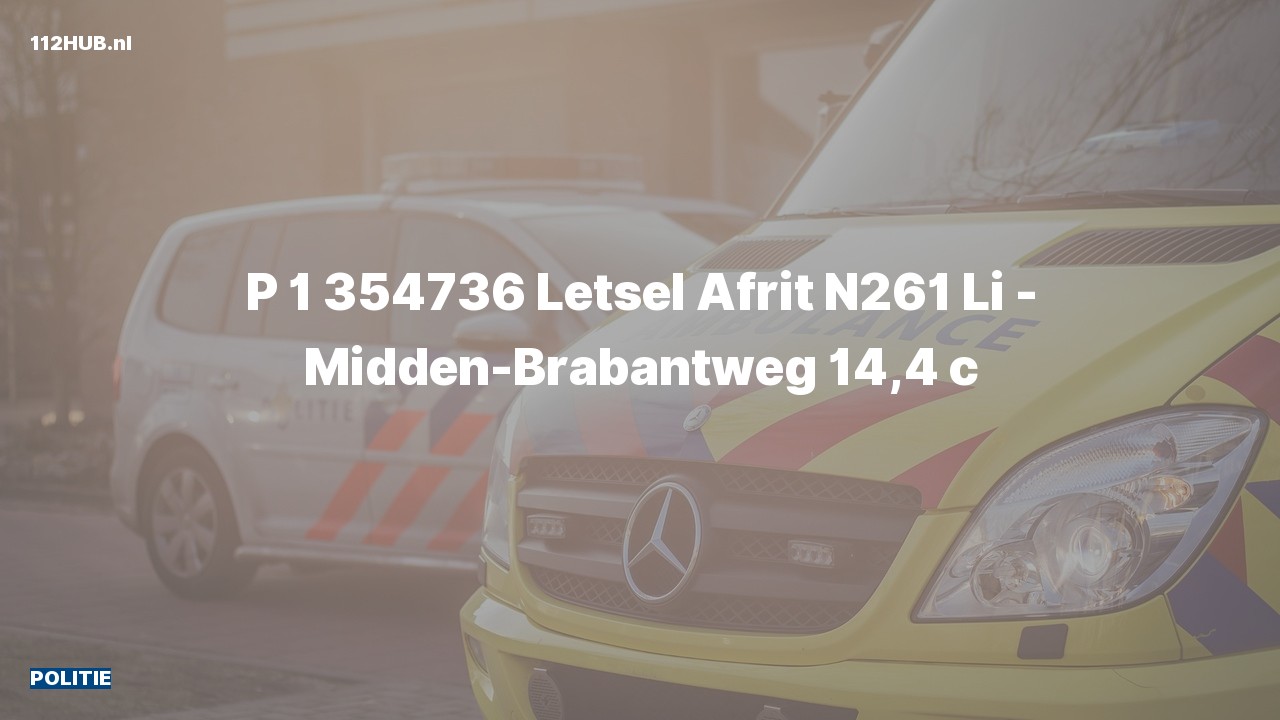 Deelafbeelding voor Politie met spoed op de N261 bij hectometerpaaltje 14.4.