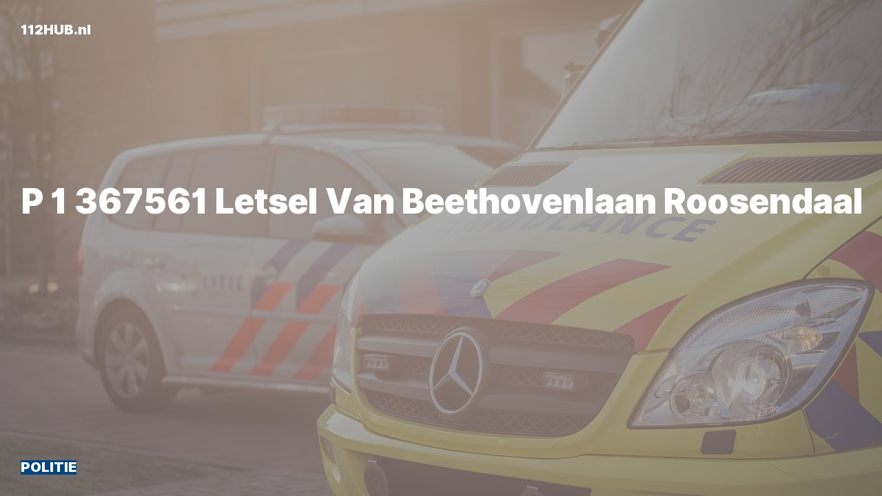 Deelafbeelding voor Politie met spoed naar de Van Beethovenlaan in Roosendaal.