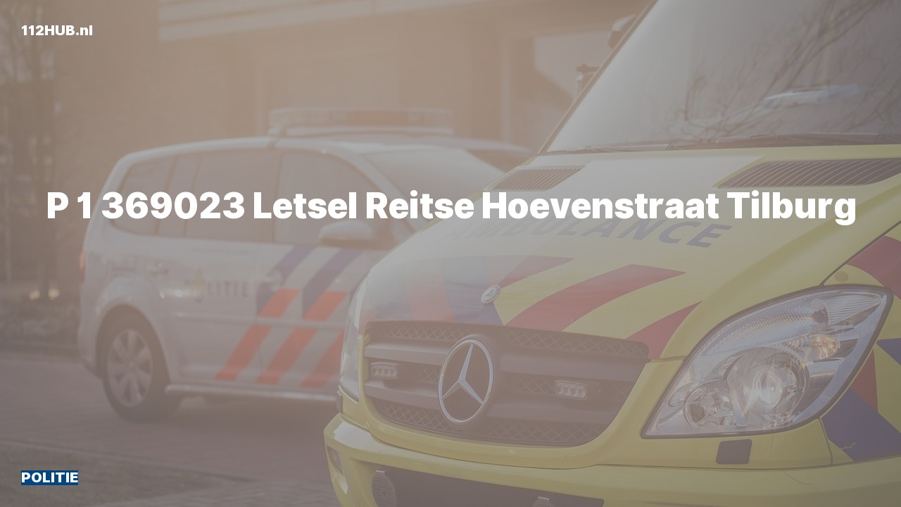 Deelafbeelding voor Politie met spoed naar de Reitse Hoevenstraat in Tilburg.