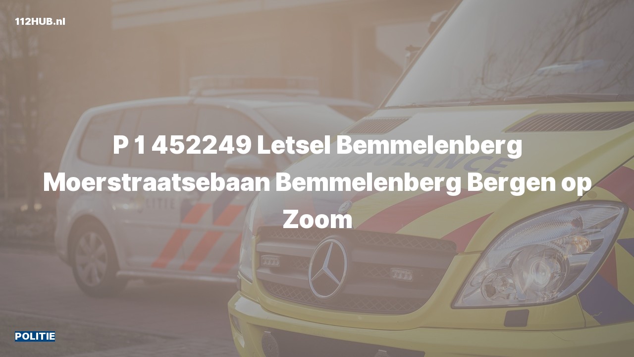 Deelafbeelding voor De politie is met spoed uitgerukt naar de Moerstraatsebaan in Bergen op Zoom