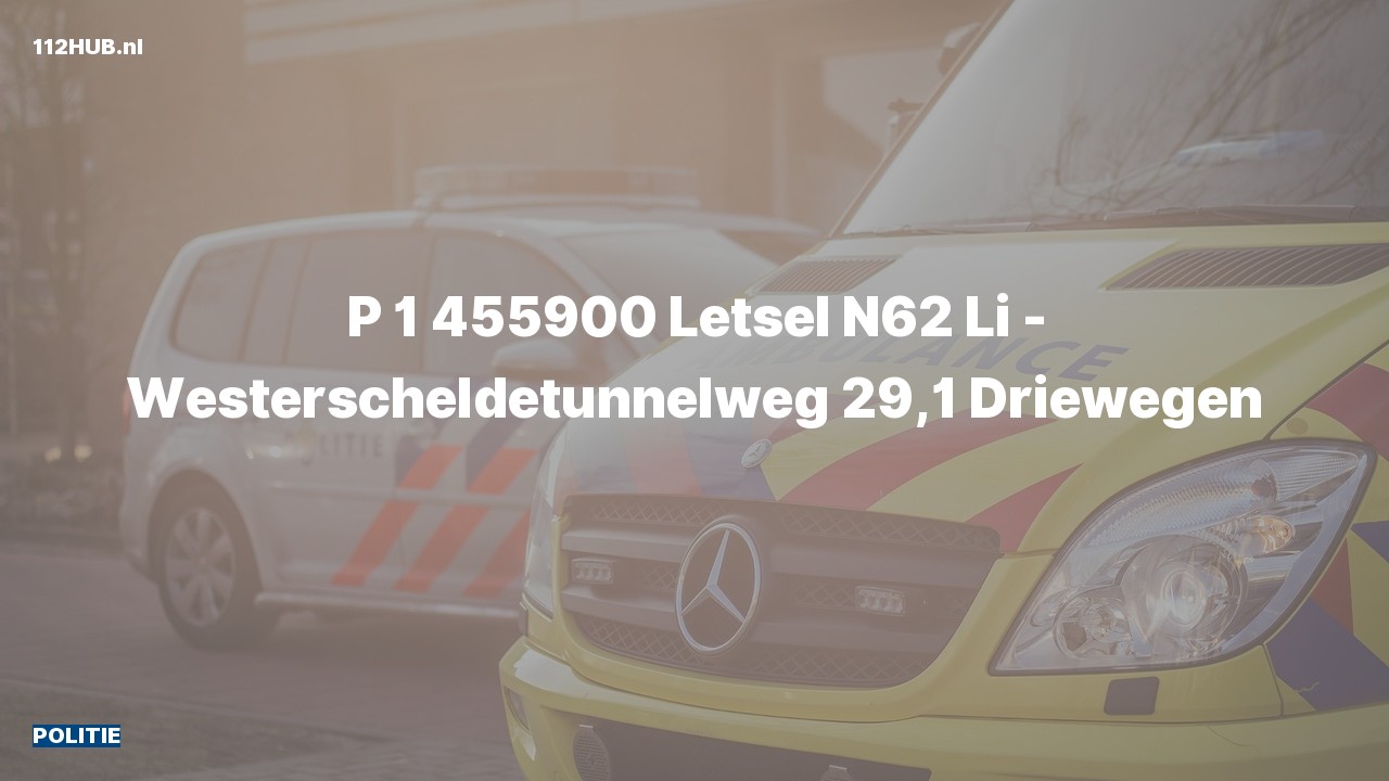 Deelafbeelding voor De politie is met spoed uitgerukt op de N62 bij hectometerpaaltje 29.1