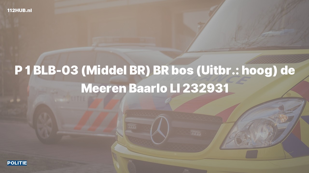 Deelafbeelding voor P2000-melding.