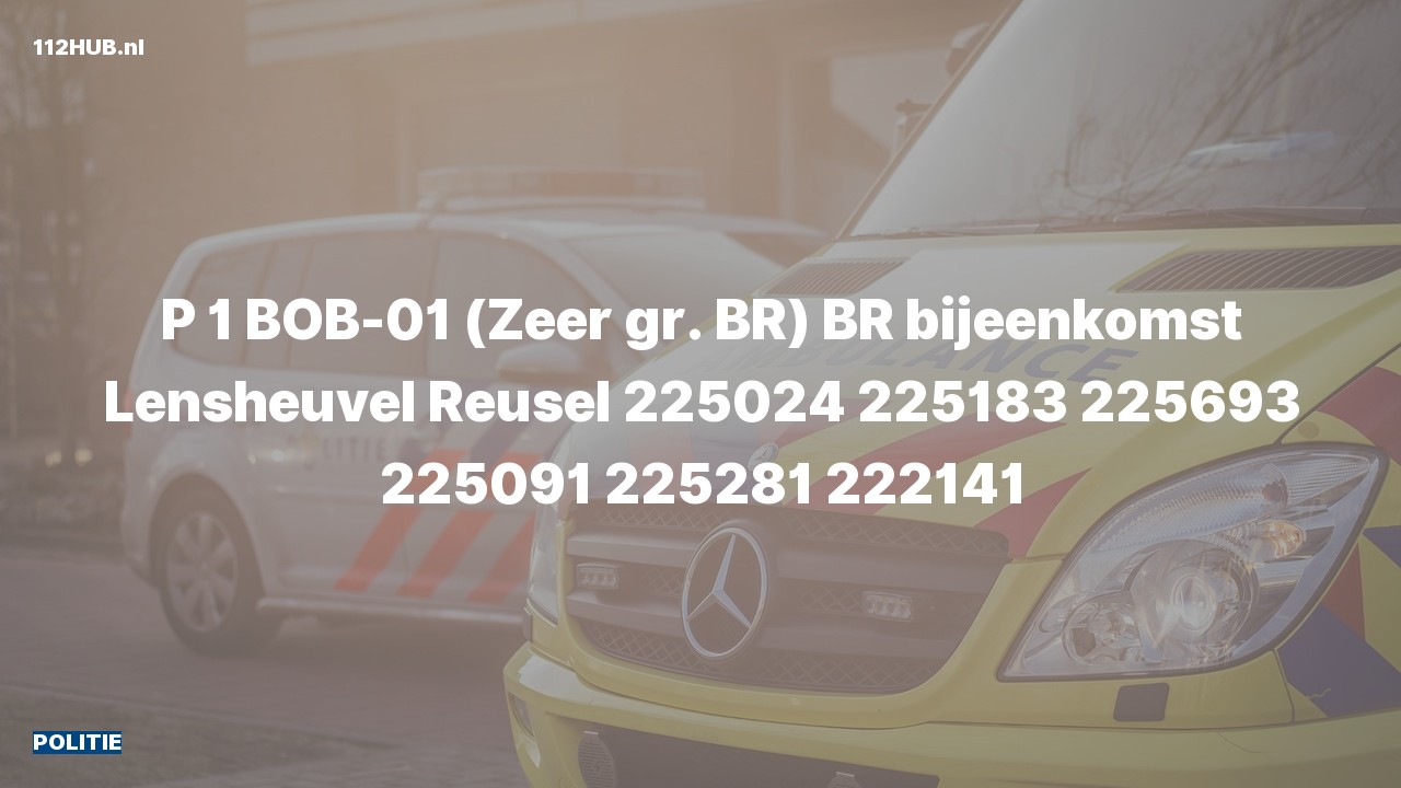 Deelafbeelding voor P2000-melding.