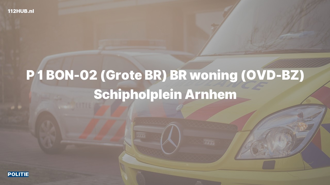 Deelafbeelding voor Politie met spoed voor brand in woning naar de Schipholplein in Arnhem.