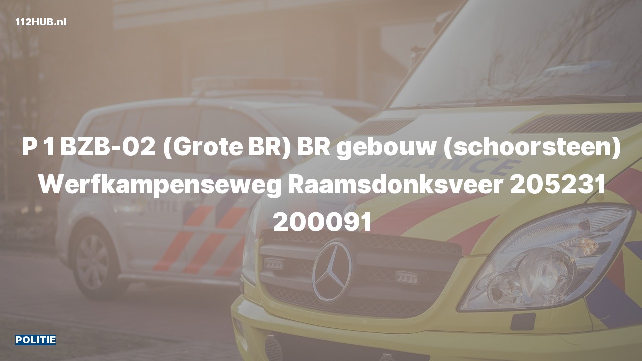 Deelafbeelding voor P2000-melding voor schoorsteenbrand in woning.