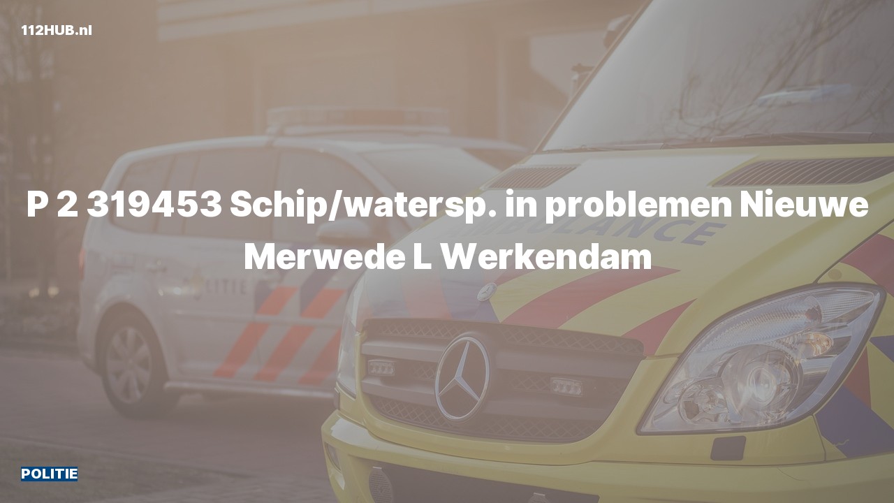 Deelafbeelding voor Politie met gepaste spoed naar de Merwede in Nieuwerkerk aan den IJssel.