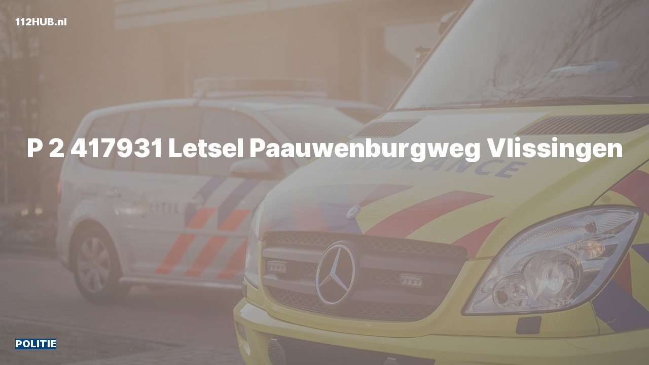 Deelafbeelding voor De politie is met gepaste spoed uitgerukt naar de Paauwenburgweg in Vlissingen
