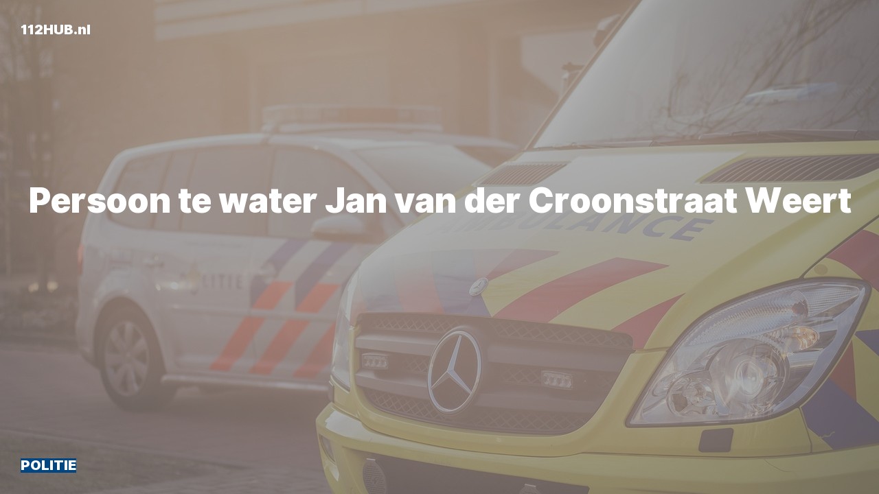 Deelafbeelding voor Politie naar de Jan van der Croonstraat in Weert.