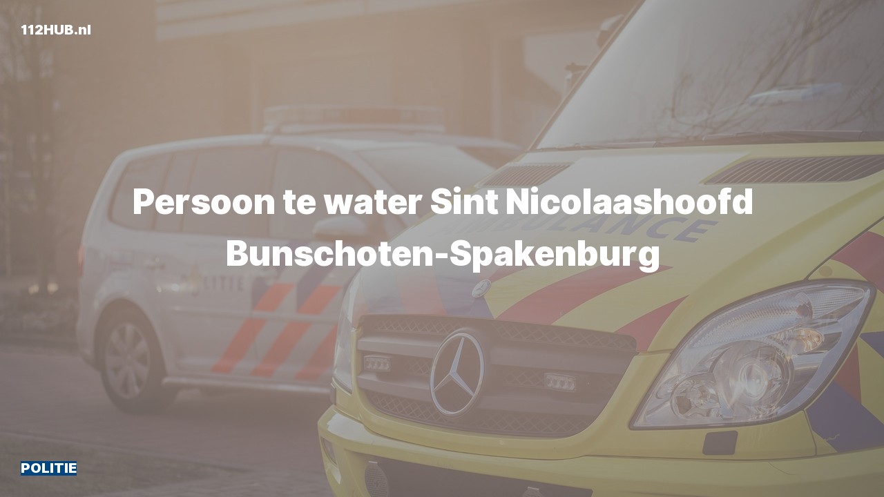 Deelafbeelding voor De politie is uitgerukt voor een persoon te water
