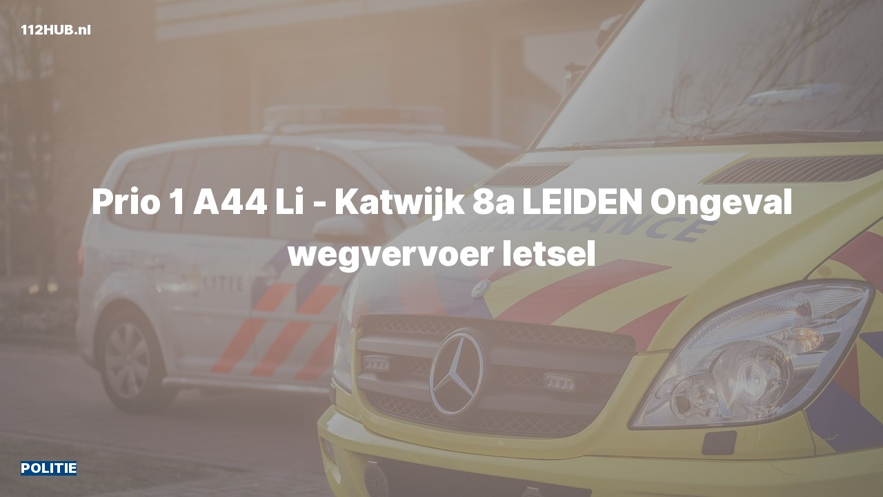 Deelafbeelding voor De politie is met spoed uitgerukt voor een verkeersongeval naar de Katwijk 8a in Leiden