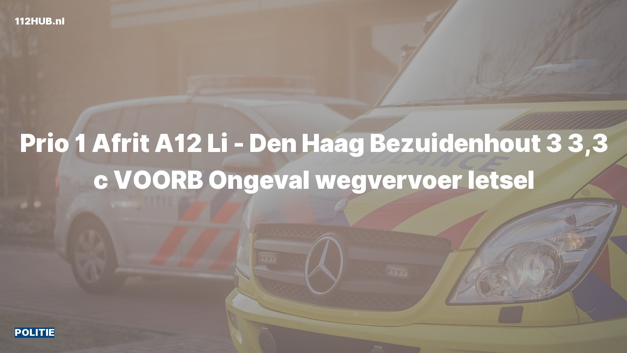 Deelafbeelding voor De politie is met spoed uitgerukt voor een verkeersongeval
