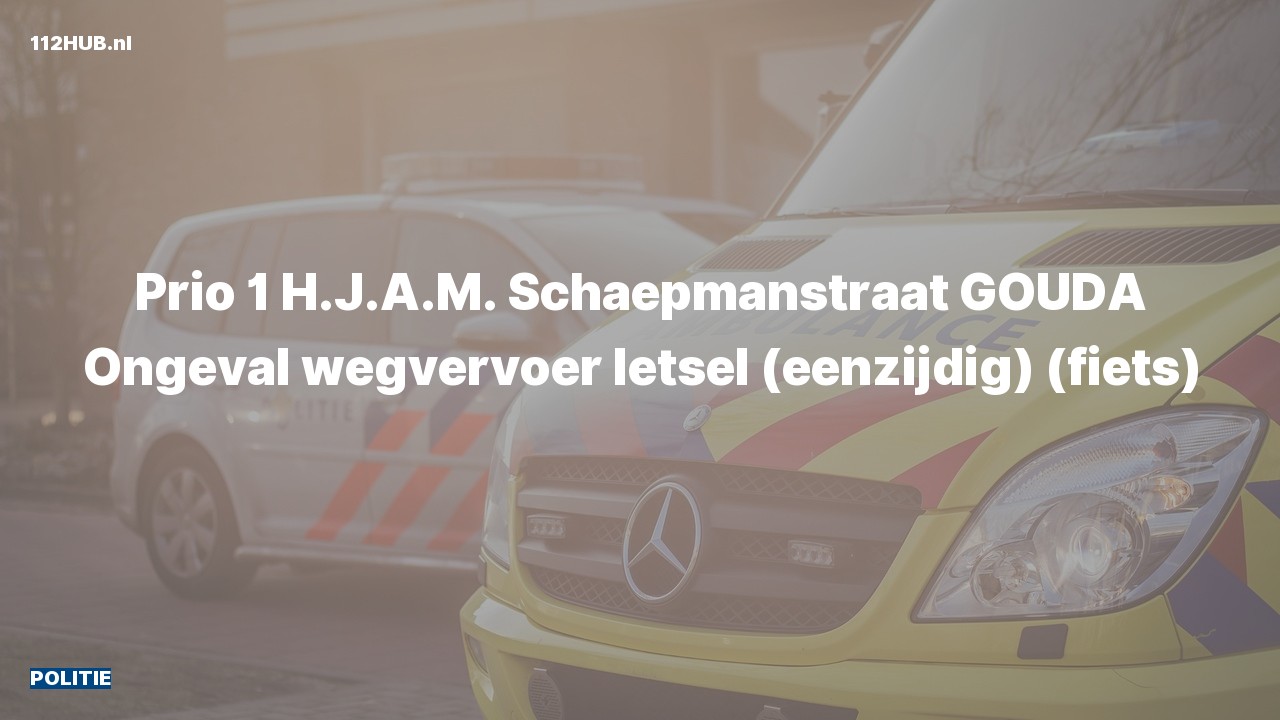 Deelafbeelding voor De politie is met spoed uitgerukt voor een verkeersongeval
