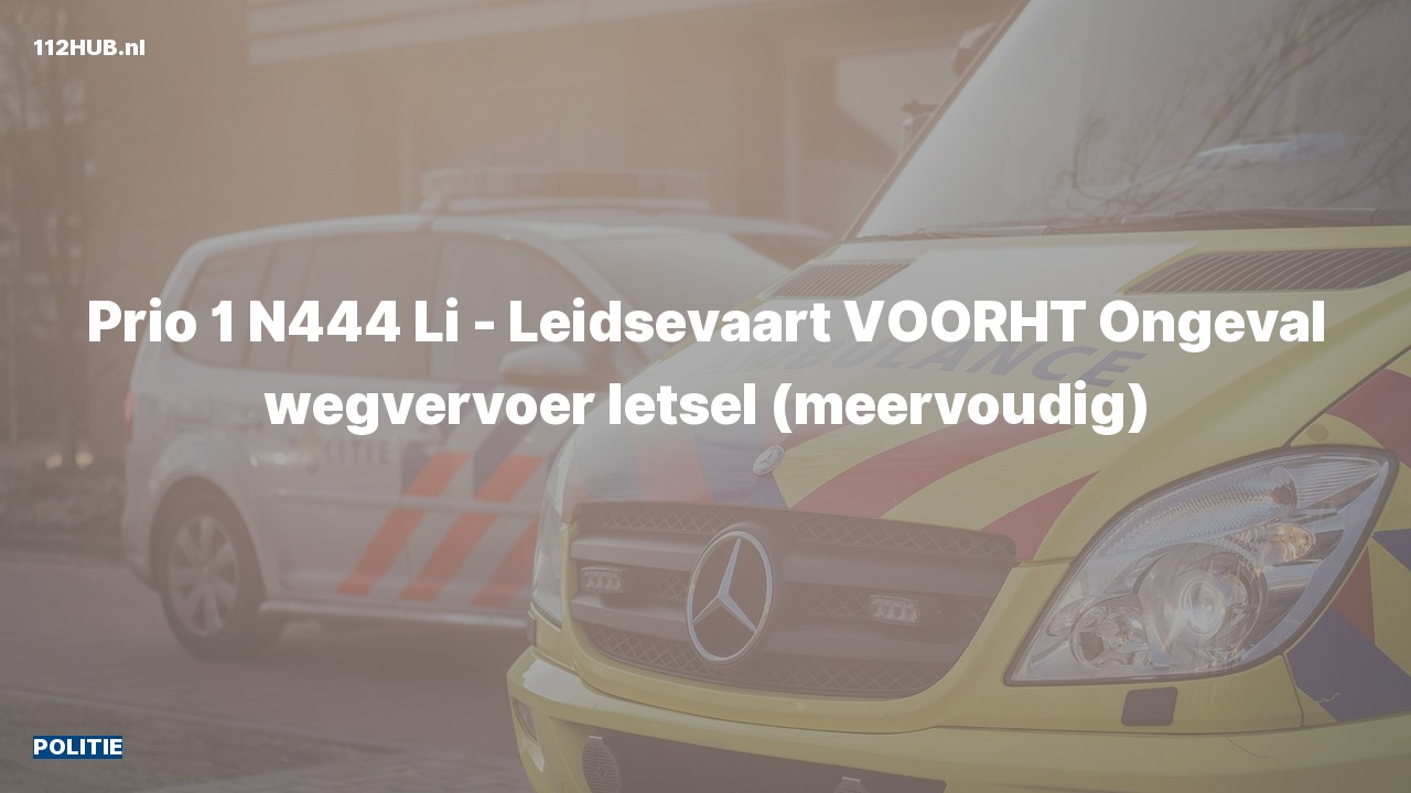 Deelafbeelding voor Politie met spoed voor verkeersongeval.