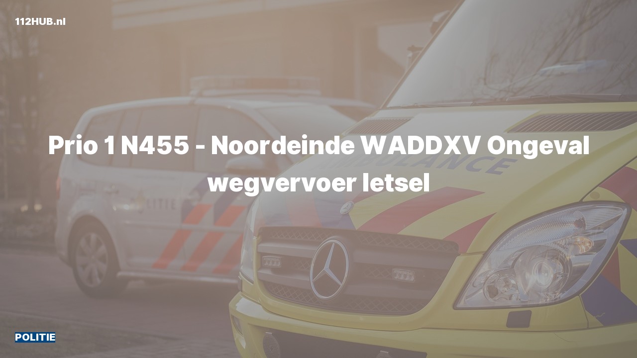 Deelafbeelding voor Politie met spoed voor verkeersongeval naar de Noordeinde in Waddinxveen.