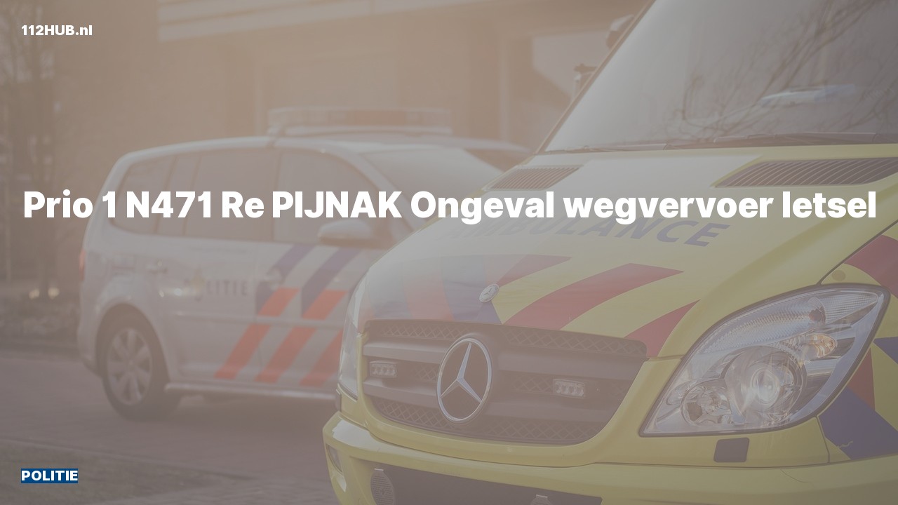 Deelafbeelding voor Politie met spoed voor verkeersongeval.