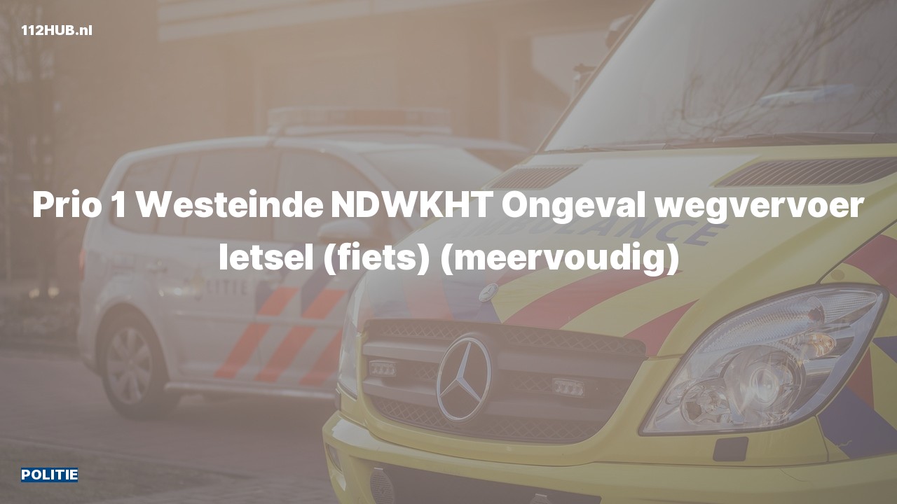 Deelafbeelding voor Politie met spoed voor verkeersongeval naar de Westeinde in Noordwijkerhout.