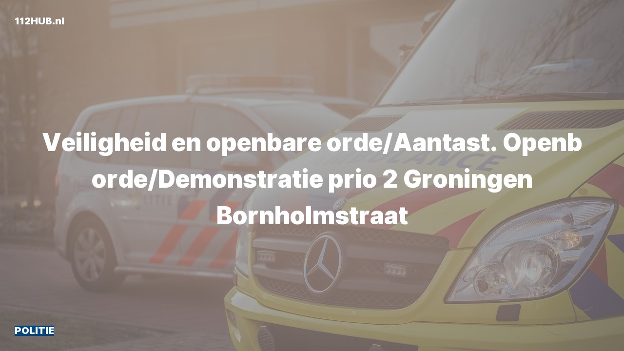 Deelafbeelding voor Politie met gepaste spoed naar de Bornholmstraat in Groningen.