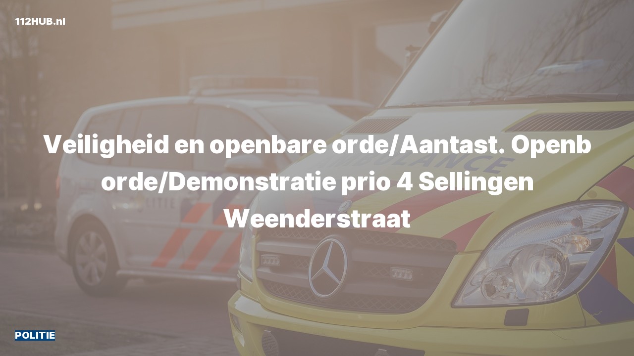 Deelafbeelding voor Politie naar de Weenderstraat in Sellingen.