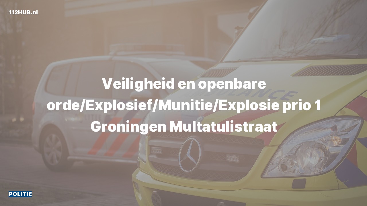 Deelafbeelding voor Politie met spoed naar de Multatulistraat in Groningen.