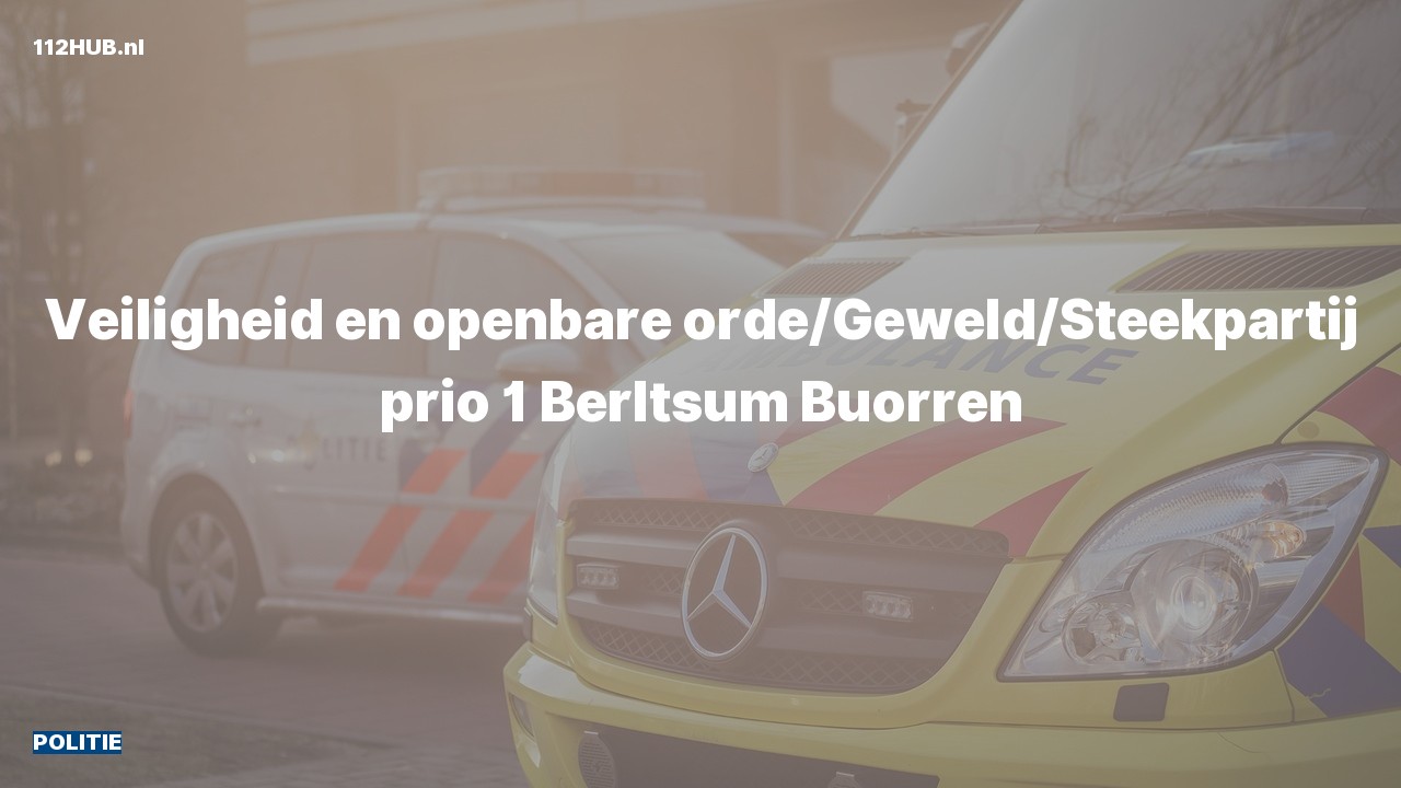 Deelafbeelding voor De politie is met spoed uitgerukt naar de Buorren in Berltsum