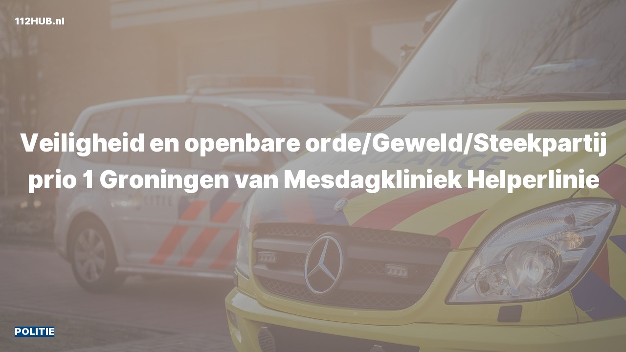 Deelafbeelding voor De politie is met spoed uitgerukt naar de Helperlinie in Groningen