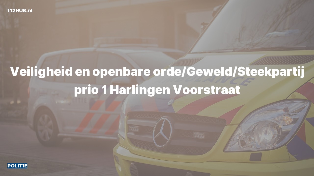 Deelafbeelding voor Politie met spoed naar de Voorstraat in Harlingen.