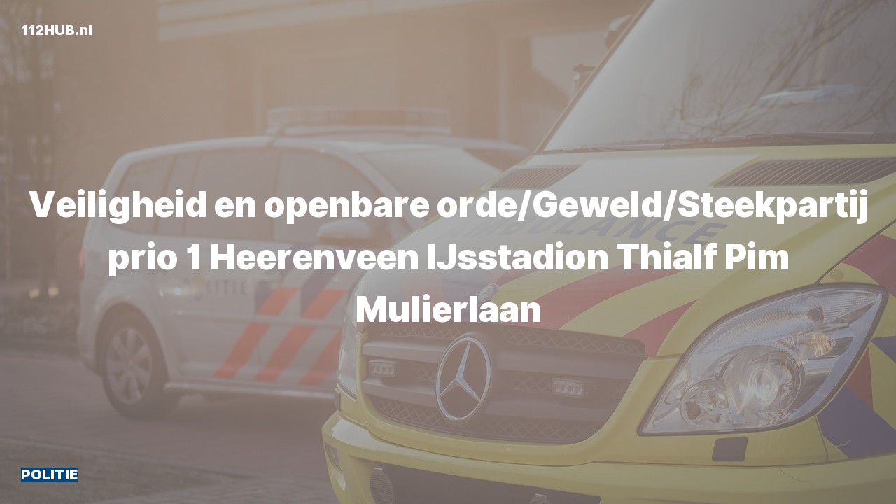 Deelafbeelding voor De politie is met spoed uitgerukt naar de Pim Mulierlaan in Heerenveen