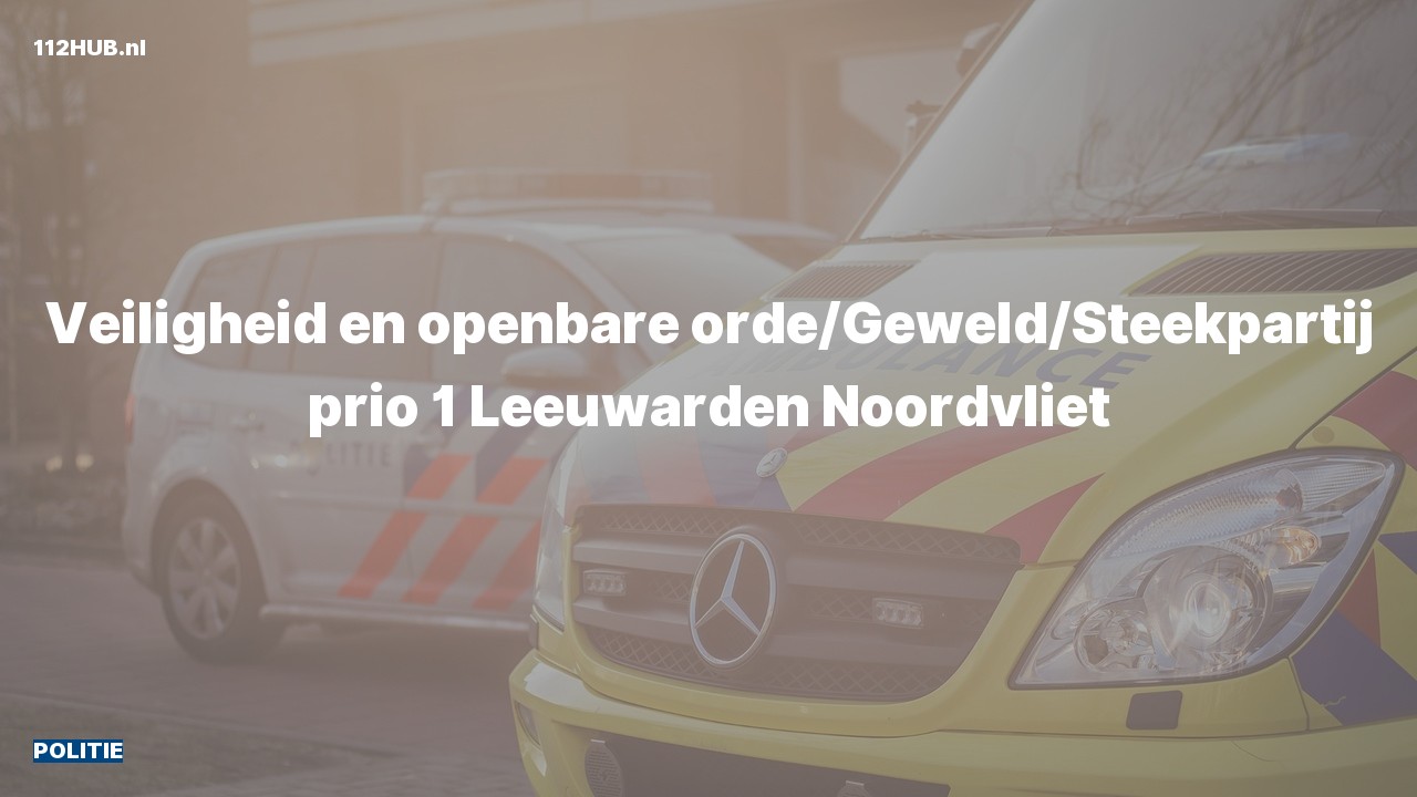 Deelafbeelding voor Politie met spoed naar de Noordvliet in Leeuwarden.