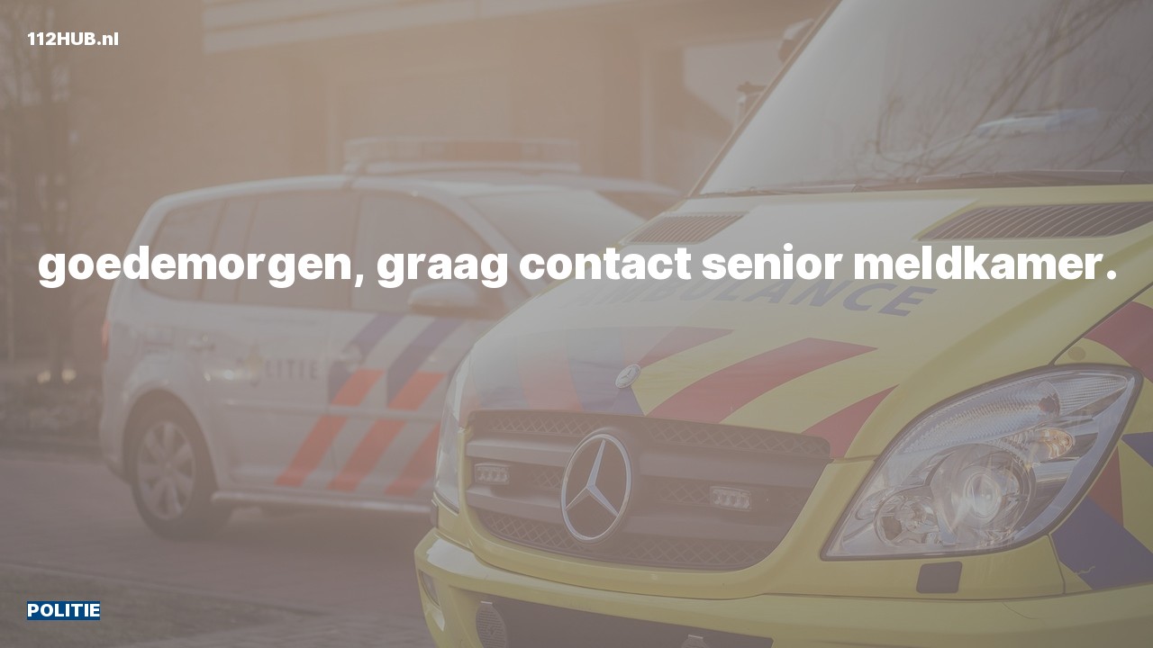 Deelafbeelding voor De politie is uitgerukt om contact op te nemen