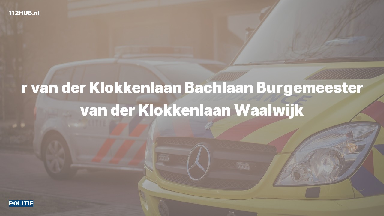 Deelafbeelding voor Politie naar de Burgemeester van der Klokkenlaan in Waalwijk.